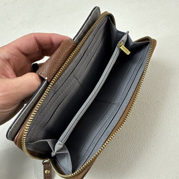 Fossil Womens Leather Wallet Multi Color Preowned - Picture 6 of 7